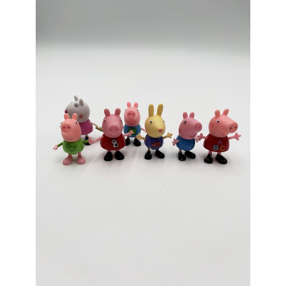 Peppa Pig School Playgroup Figure Lot 7 Jazwares Peppa George Friends ABC Toy 3